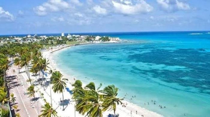 Playa de San Andrés con palmeras