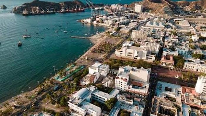 Vista aérea del puerto de Santa Marta